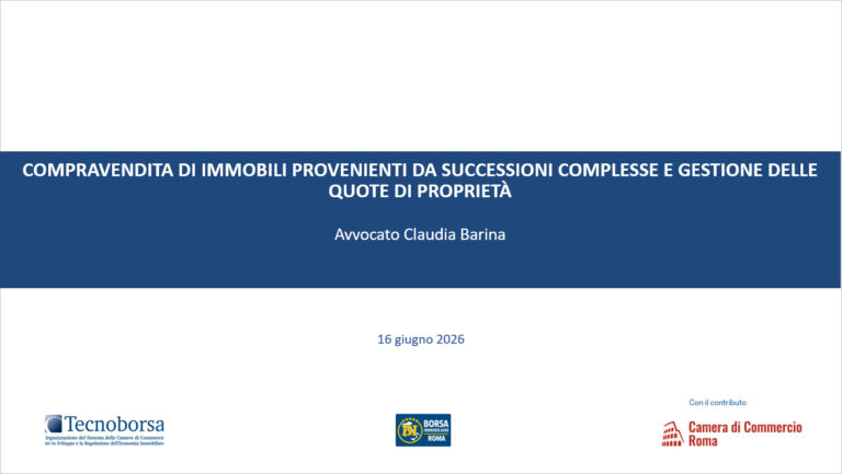 Compravendita di immobili provenienti da successioni complesse e gestione delle quote di proprietà