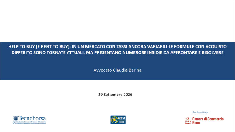Help to buy e rent to buy: opportunità e rischi delle formule con acquisto differito